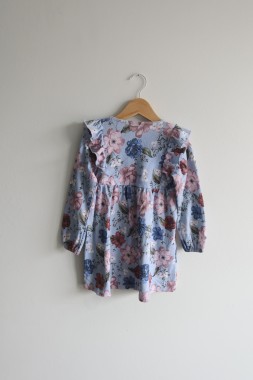 Sukienka niebieska duże kwiaty Name it 104