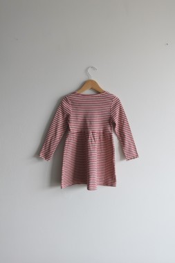 Sukienka liliowe paski prążkowana H&M 98/104