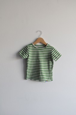 T-shirt zielone paski MyBasic 92/98