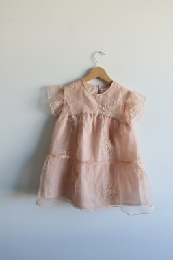 Sukienka łososiowa listki Zara 110