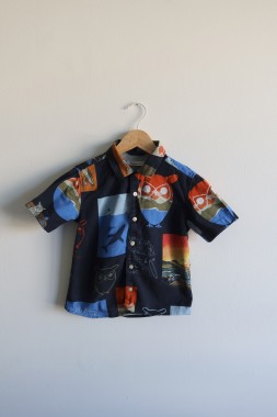 Koszula granat Knowledge cotton apparel 110/116