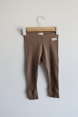Legginsy prążkowane brązowe Newbie 86