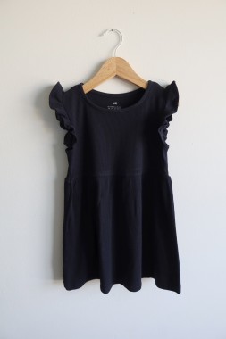 Sukienka prażkowana granatowa H&M 98/104