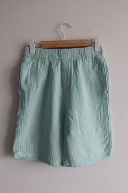 Szorty muślinowe miętowe H&M 134/140