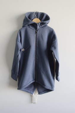 Bluza grafitowa zamek z kapturem Booso 116/122