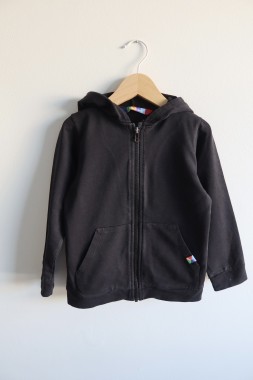 Bluza czarna MyBascic z kapturem 110/116